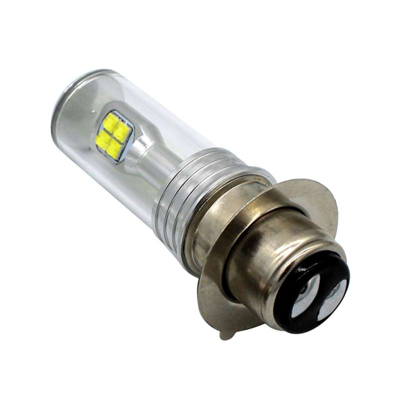 Motorcycle Headlights 750LM 6000K White H6/BA20D 40W 8-LED Bulbs, DC 12-24V