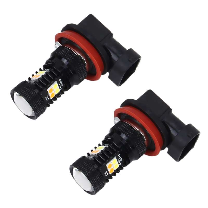 2 PCS Super Bright H11/H8 DC 12V 5W 350LM Auto Car Fog Light with 16 SMD-3030 LED Bulbs Lamp, White