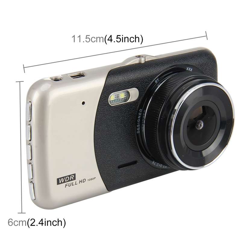 4 inch HD Video Recording HD Display Car Recorder with Separate F2.0 Camera, 12MP 170 Degrees Wide-a