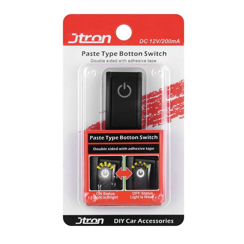 Jtron Car DIY Switch Paste Type Button Switch Paste Type Button Switch Double Sided with Adhesive Ta
