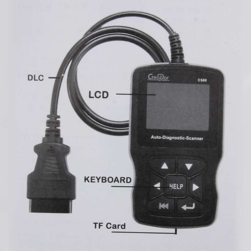 C500 Code Scanner 320*240 Pixel Display Car Scanner Fault Code Reader Scanner Update Online Automot