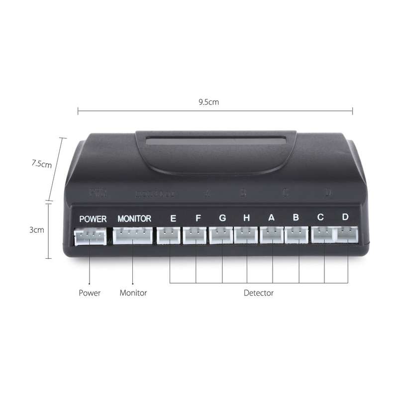 PZ-300-6 Car Parking Reversing Buzzer and LED Sensors Parking Alarm Assistance System with 6 Rear Ra