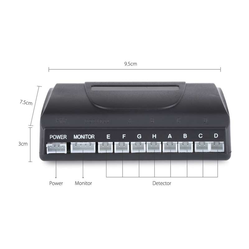 PZ-300-8 Car Parking Reversing Buzzer LED Monitor Parking Alarm Assistance System with 4*7m Front Se