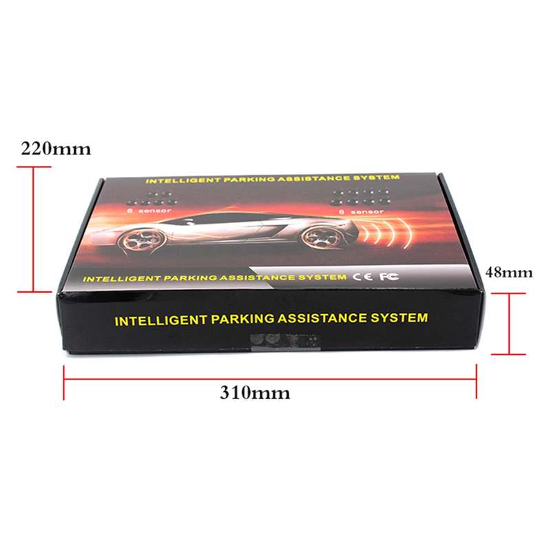PZ-300-8 Car Parking Reversing Buzzer LED Monitor Parking Alarm Assistance System with 4*7m Front Se