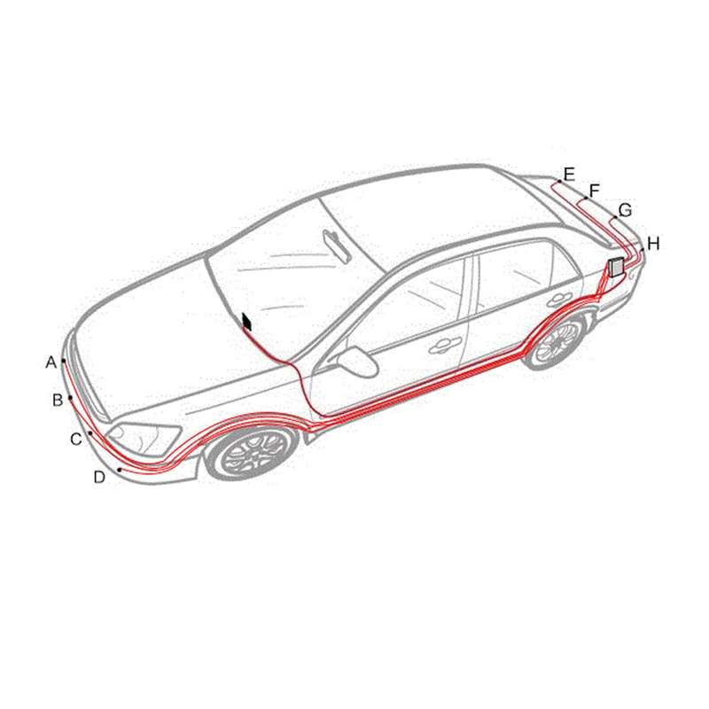 PZ-300-8 Car Parking Reversing Buzzer LED Monitor Parking Alarm Assistance System with 4*7m Front Se