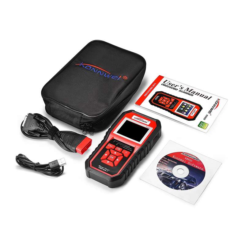 KONNWEI KW850 OBDII / CAN Car Auto Diagnostic Scan Tools Auto Scan Adapter Scan Tool Supports 8 La