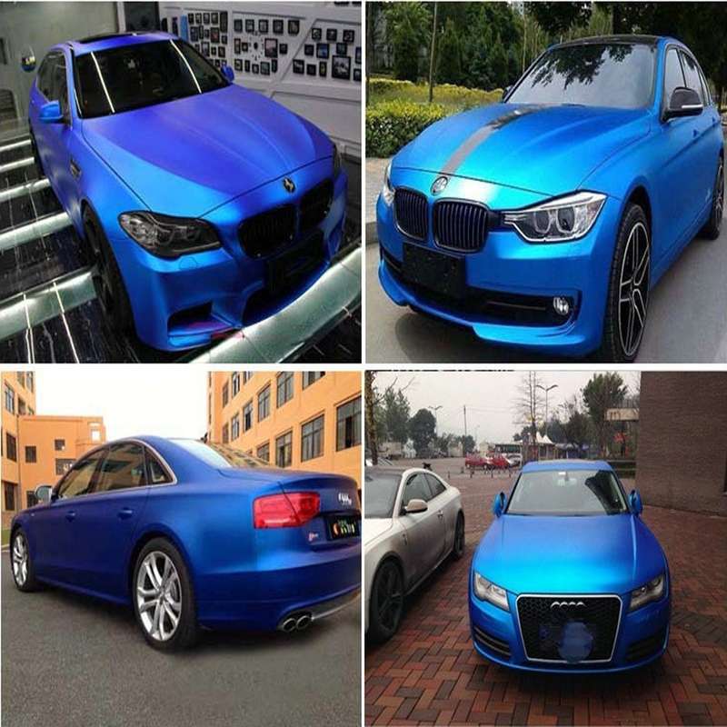 5m * 0.5m Ice Blue Metallic Matte Icy Ice Car Decal Wrap Auto Wrapping Vehicle Sticker Motorcycle Sh