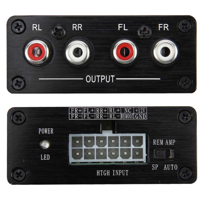 Car Audio Speaker Level Converter High VF Rotates Low VF 2 Ways Auto Car High to Low Impedance Conve