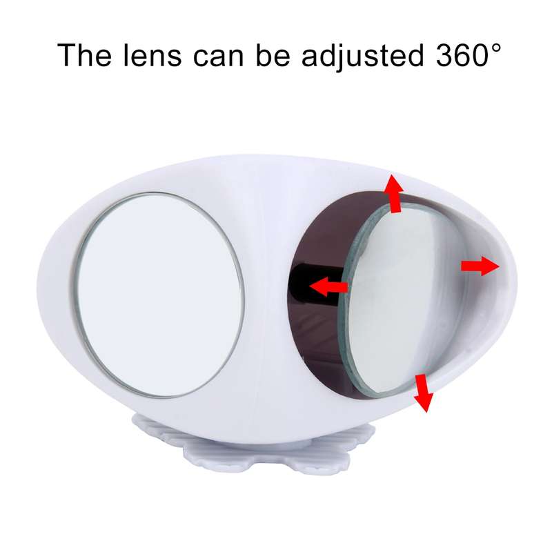 3R-051 360 Degrees Rotatable Left Blind Spot Side Assistant Mirror for Auto Car
