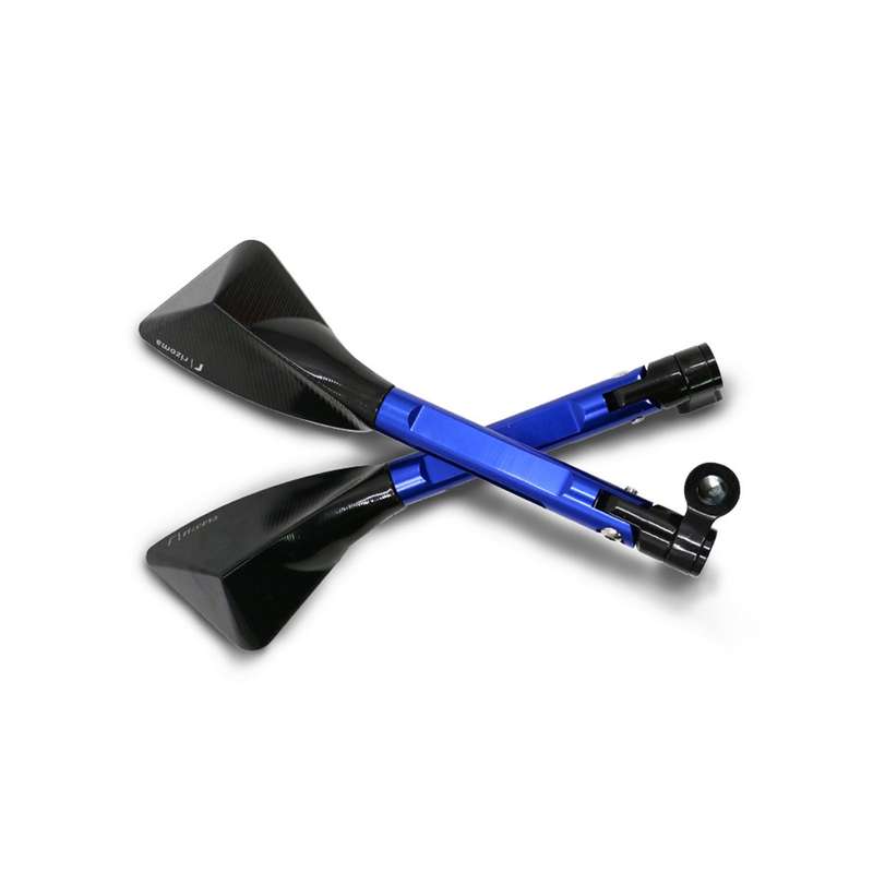 2 PCS Motorcycle Parts CNC Technology Aluminum Alloy Rearview Mirror Side Mirror(Black)