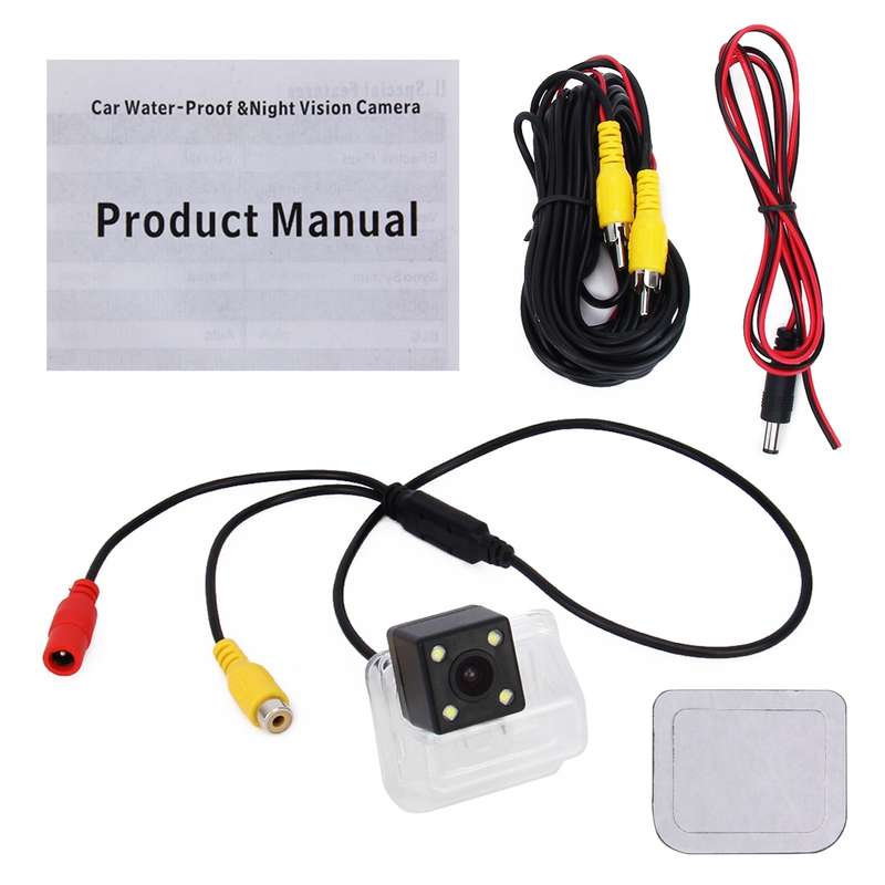 656492 Effective Pixel HD Waterproof 4 LED Night Vision Wide Angle Car Rear View Backup Cam