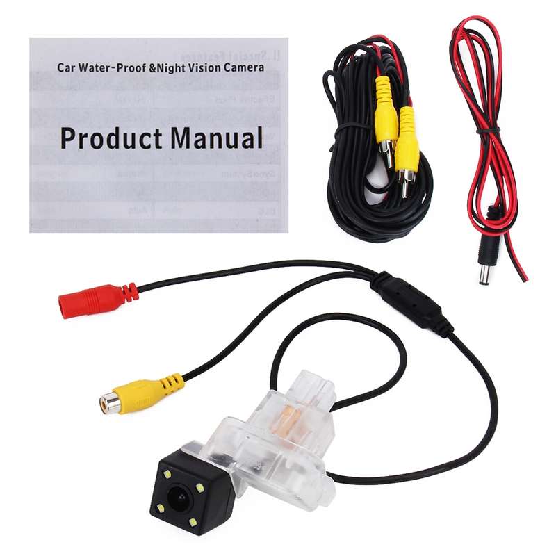 656492 Effective Pixel HD Waterproof 4 LED Night Vision Wide Angle Car Rear View Reverse Cam