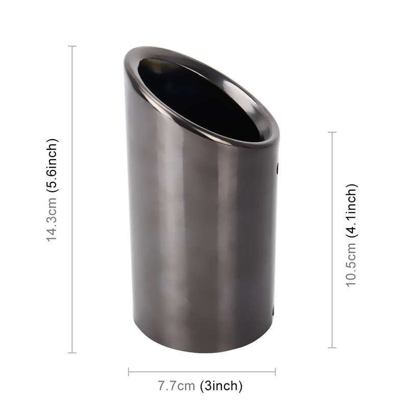 Car Styling Stainless Steel Exhaust Tail Muffler Tip Pipe for VW Volkswagen 1.2T Swept Volume(Black)
