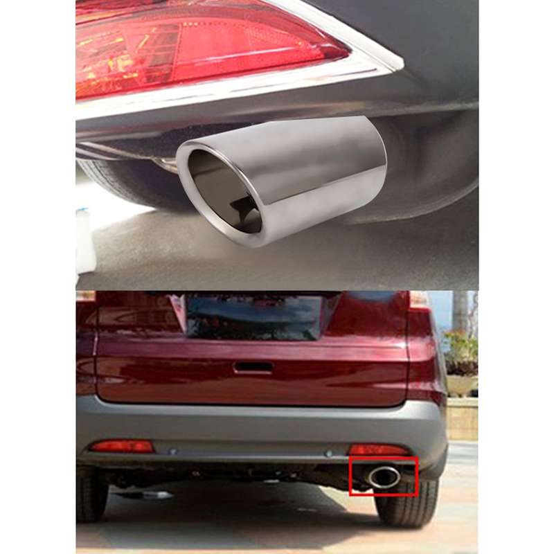 Car Styling Stainless Steel Exhaust Tail Muffler Tip Pipe for VW Volkswagen 1.6T Swept Volume(Blue)