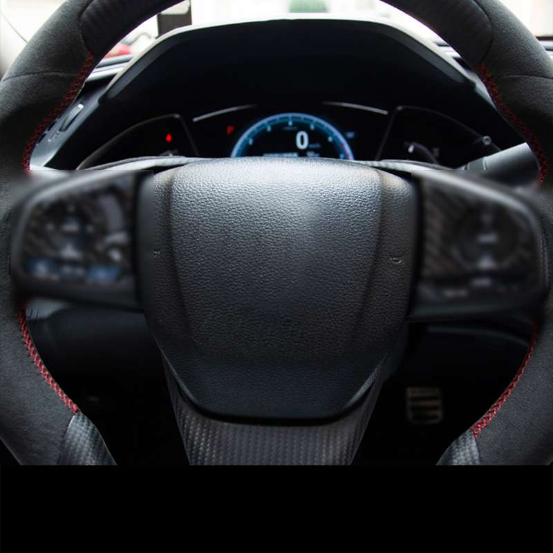 4 in 1 Steering Wheel H Logo Trim Decal Sticker for Honda Civic 10th Gen 2016-2019