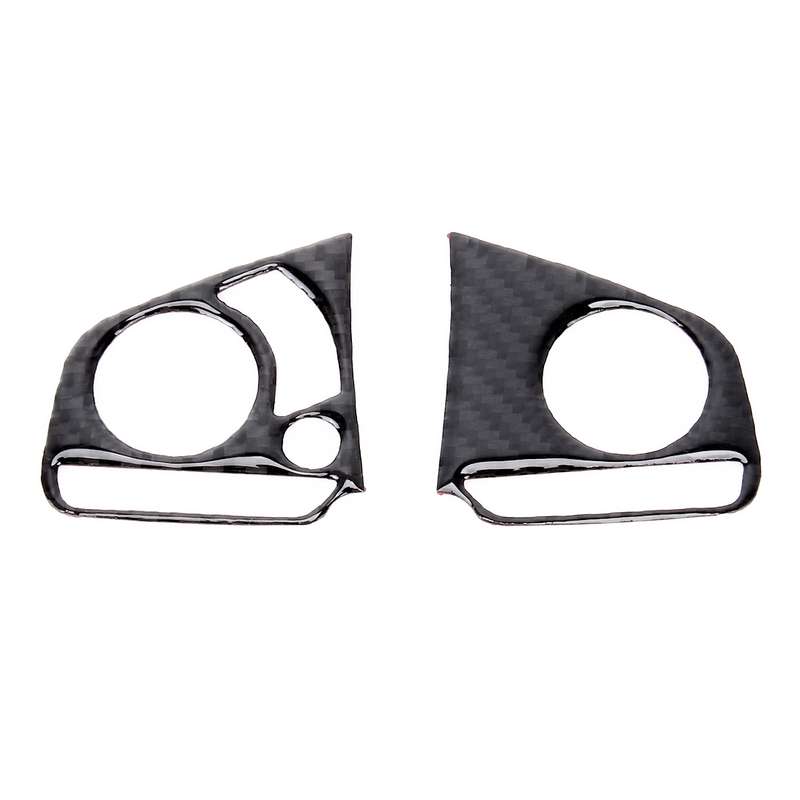 2 in 1 Carbon Fiber Steering Wheel Button Trim Interior DIY Sticker for Honda Civic 10th Gen 2016-20