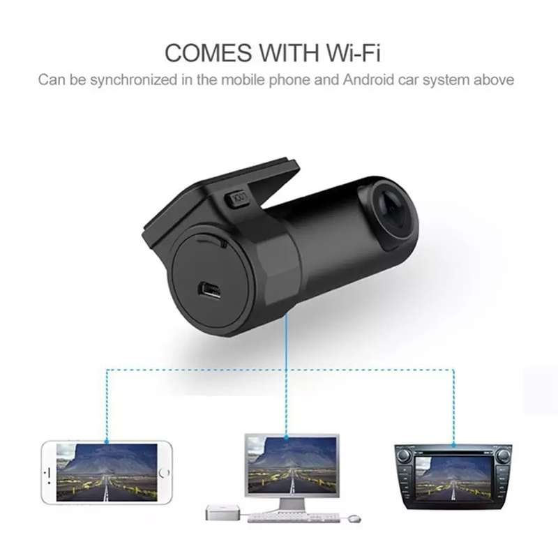 Mini Car Dash Camera WiFi Monitor Full HD Dashcam Video Recorder Camcorder Motion Detection, Support