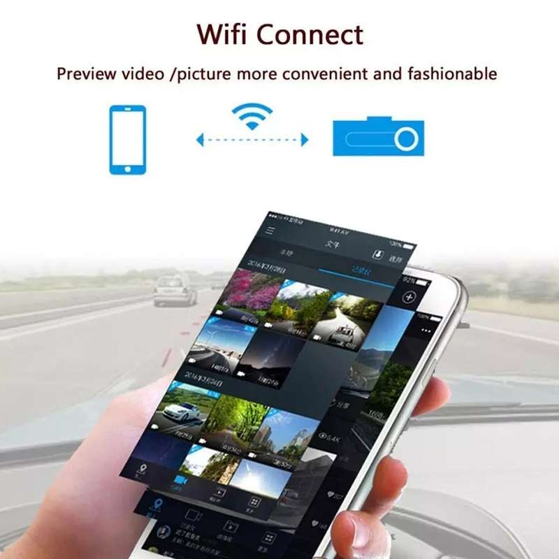 Mini Car Dash Camera WiFi Monitor Full HD Dashcam Video Recorder Camcorder Motion Detection, Support