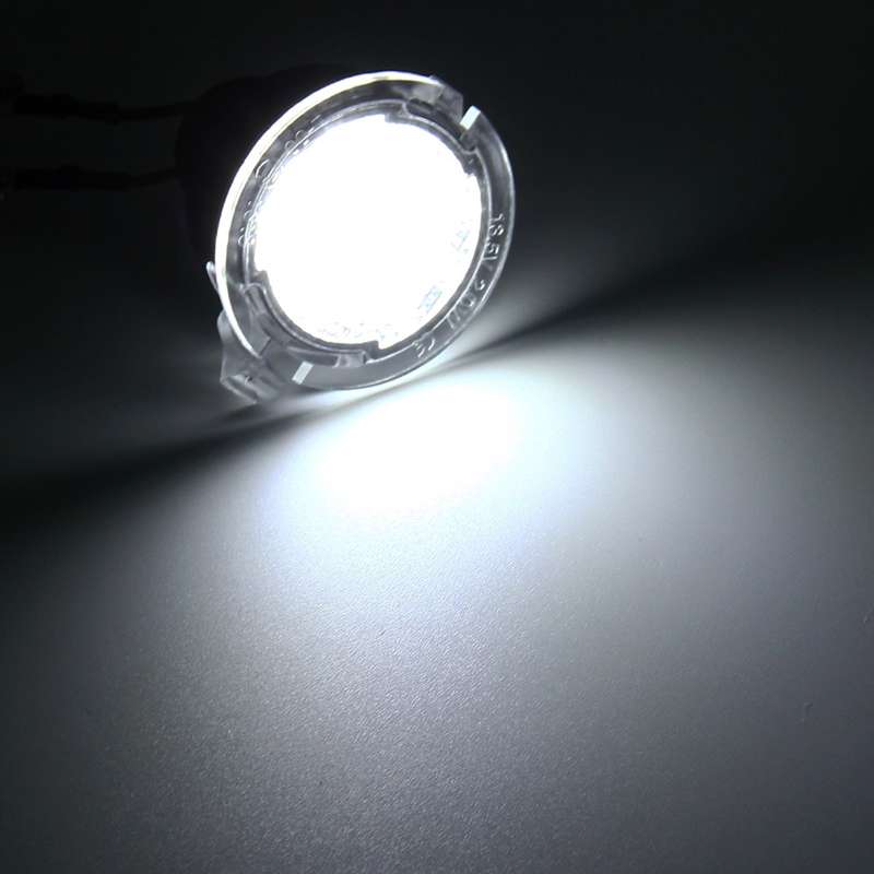 2 PCS DC 12V 2W 6000K 120LM 18-LED Side Rear View Mirror Puddle Lights Lamp for Ford 2013-2017 Explo