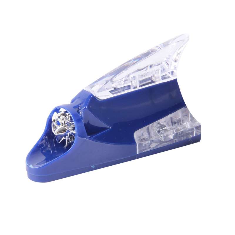 CB-073 Colorful Warning Light Wind Power Shark Fin Antenna Car Decoration(Black)