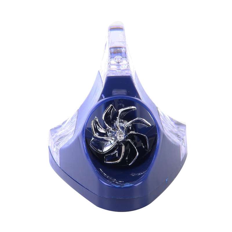 CB-073 Colorful Warning Light Wind Power Shark Fin Antenna Car Decoration(Black)