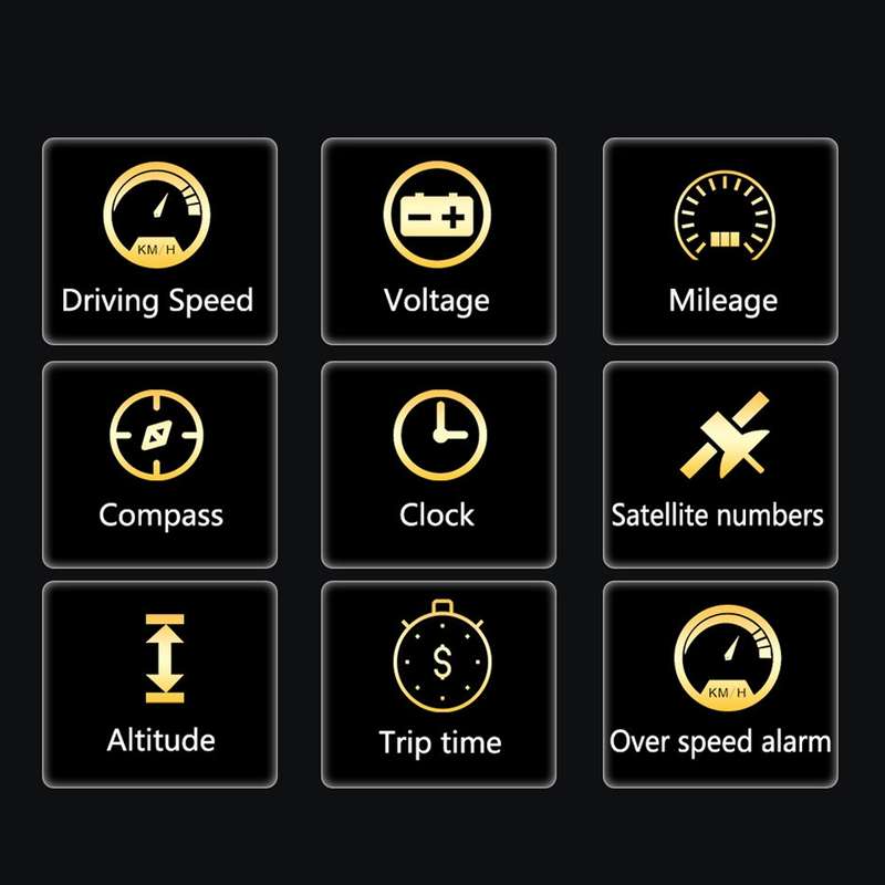 T900 Car GPS HUD Virtual HD Reflection Board Head-up Display, Speed & Driving Distance / Time Displa