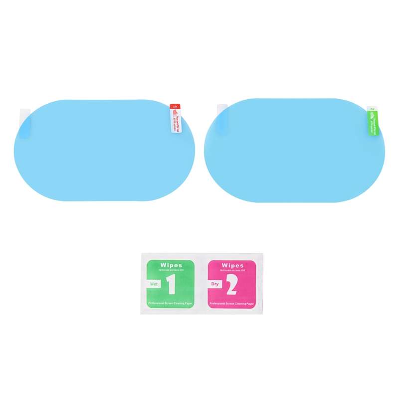 Car Round PET Rearview Mirror Protective Window Clear Anti-fog Waterproof Rain Shield Film, Diameter