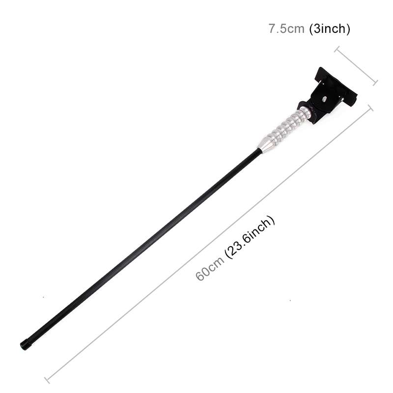 PS-411 Universal Car Auto Modified Decoration Extensile Aerial Glass-mount Cellular Antenna(Black)