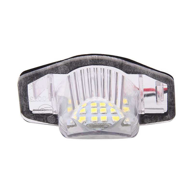 2 PCS DC 12V 2W 120LM 6000K LED License Plate Light 18-SMD 3528 Bulbs Lamps for Honda JAZZ(FIT) 02-1