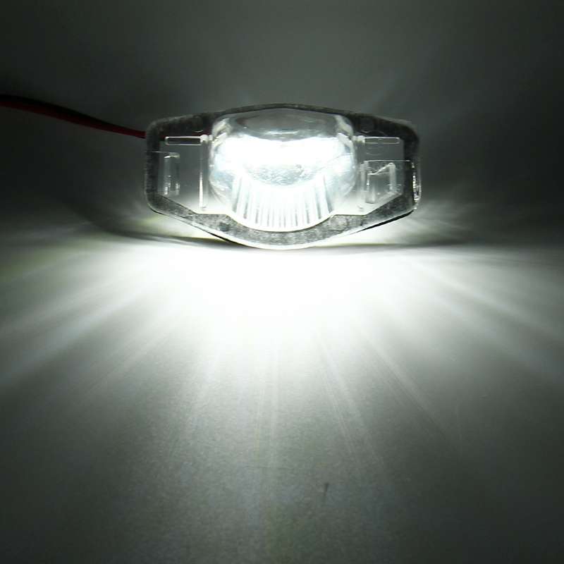 2 PCS DC 12V 2W 120LM 6000K LED License Plate Light 18-SMD 3528 Bulbs Lamps for Honda JAZZ(FIT) 02-1