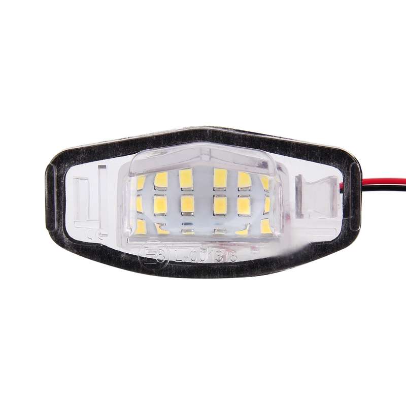 2 PCS DC 12V 2W 120LM 6000K LED License Plate Light 18-SMD Bulbs Lamps for Honda Civic VII4/5D 01-05
