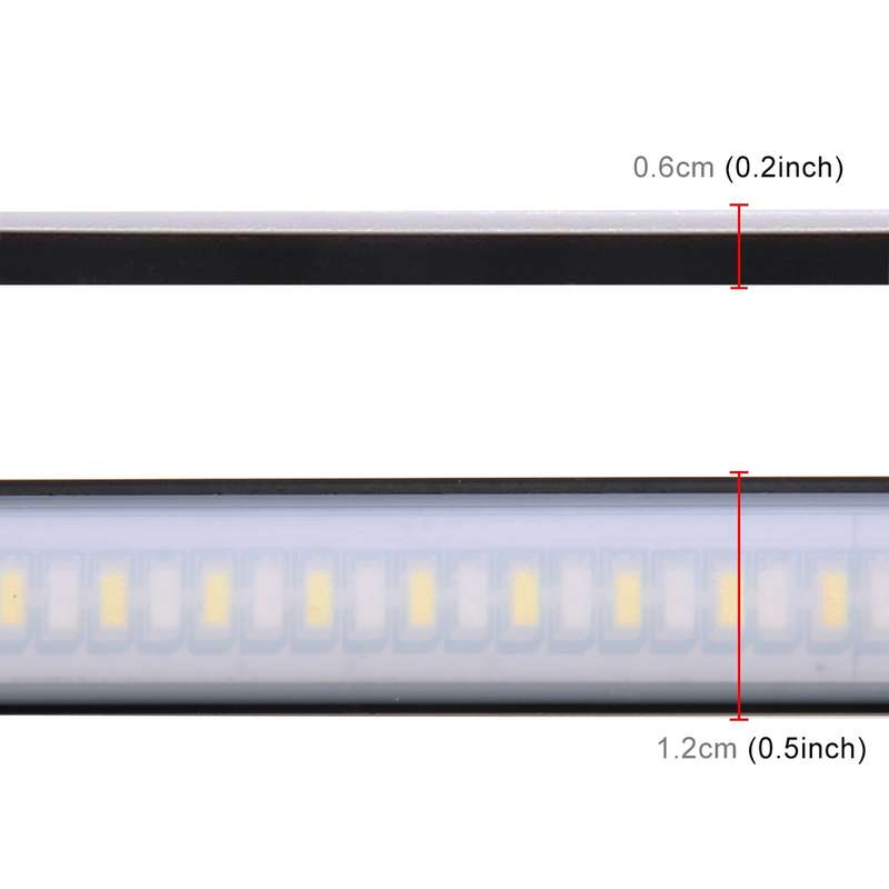 45cm 12W 3014-SMD LED 720LM Car Bulb Turn Signal Auto Reverse Lamp Daytime Running Light Source (Whi