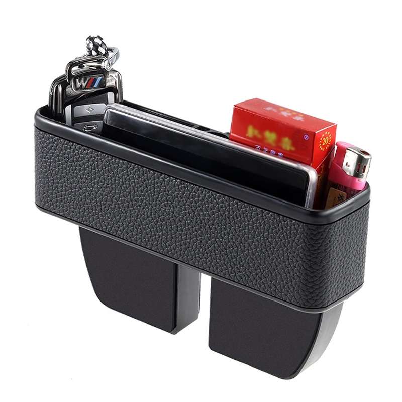 Universal Car Multi-functional Console Side Pocket Seat Gap Side Storage Box(Black)