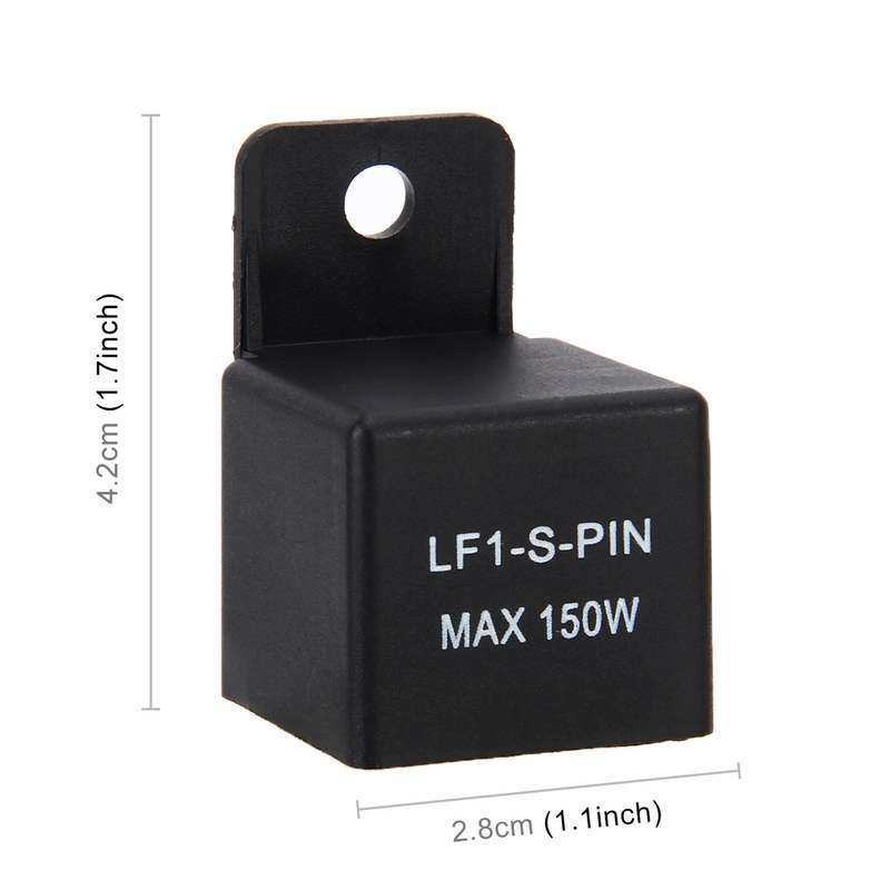 Universal 2 Pin Motorcycles LED Light Turn Flasher Relay Signal Rate Control Hyper Flash