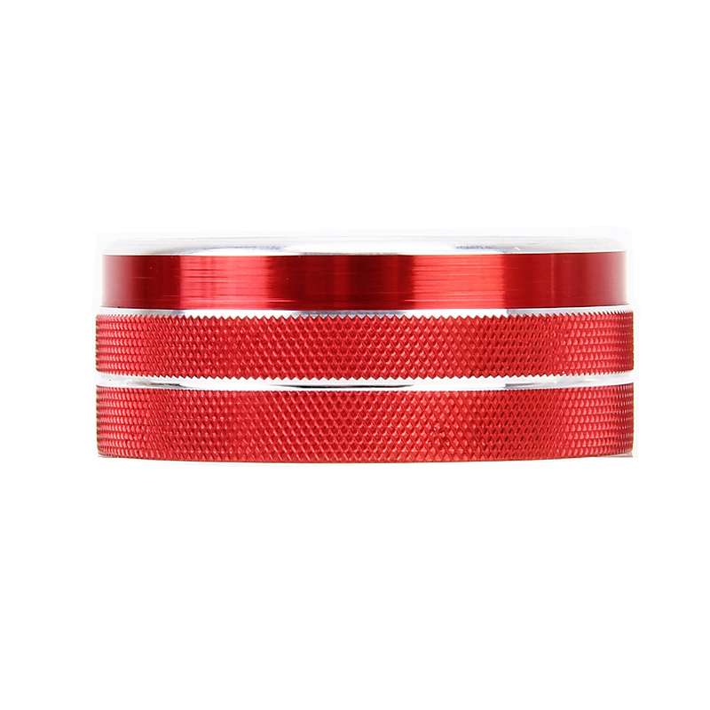 3 PCS Car Aluminum Alloy Air Conditioner Knob Case for Honda Tenth Generation Accord(Red)