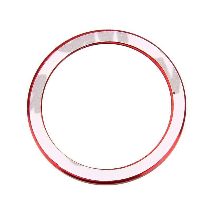 Car Engine Start Key Push Button Ring Trim Aluminum Alloy Sticker Decoration for Volkswagen(Red)