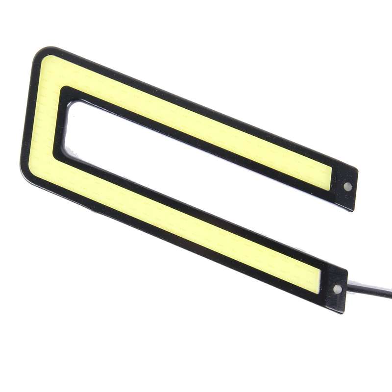 2 PCS DC 12V 10W 800LM 5500K COB Car DRL Daytime Running Lights Lamp,Cable Length:50cm(White Light)