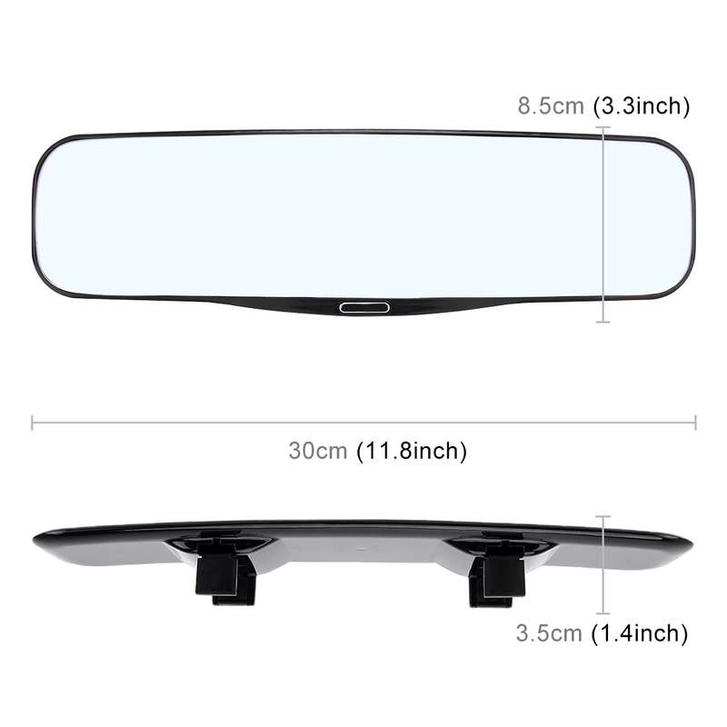 3R-331 Car Truck Interior Rear View Blind Spot Adjustable Wide Angle Curved Mirror, Size: 30*8.5*3.5