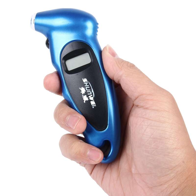 SHUNWEI SD-2802 Digital Tire Pressure Gauge 150 PSI 4 Settings for Car Truck Bicycle with Backlit LC