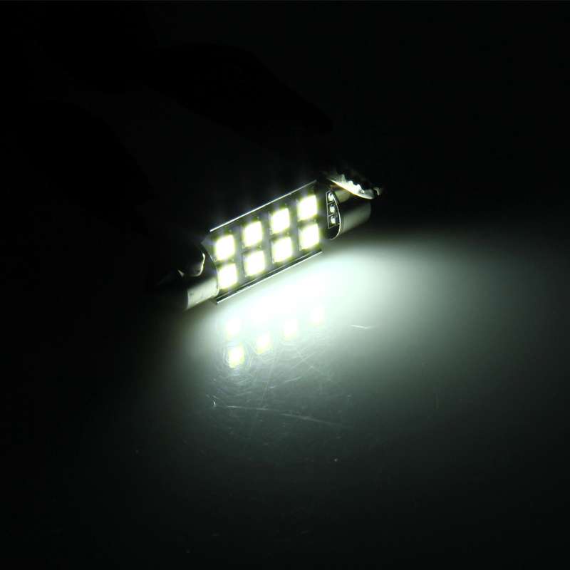 2 PCS 3W 200 LM 6000K 36MM 8 SMD-2835 LEDs Bicuspid Port Decoding Car Dome Lamp LED Reading Light, D