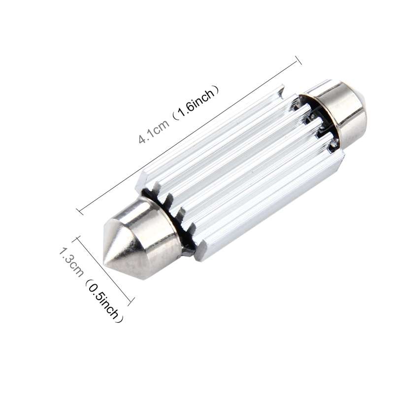 2 PCS 3.5W 250 LM 6000K 41MM 12 SMD-2835 LEDs Bicuspid Port Decoding Car Dome Lamp LED Reading Light