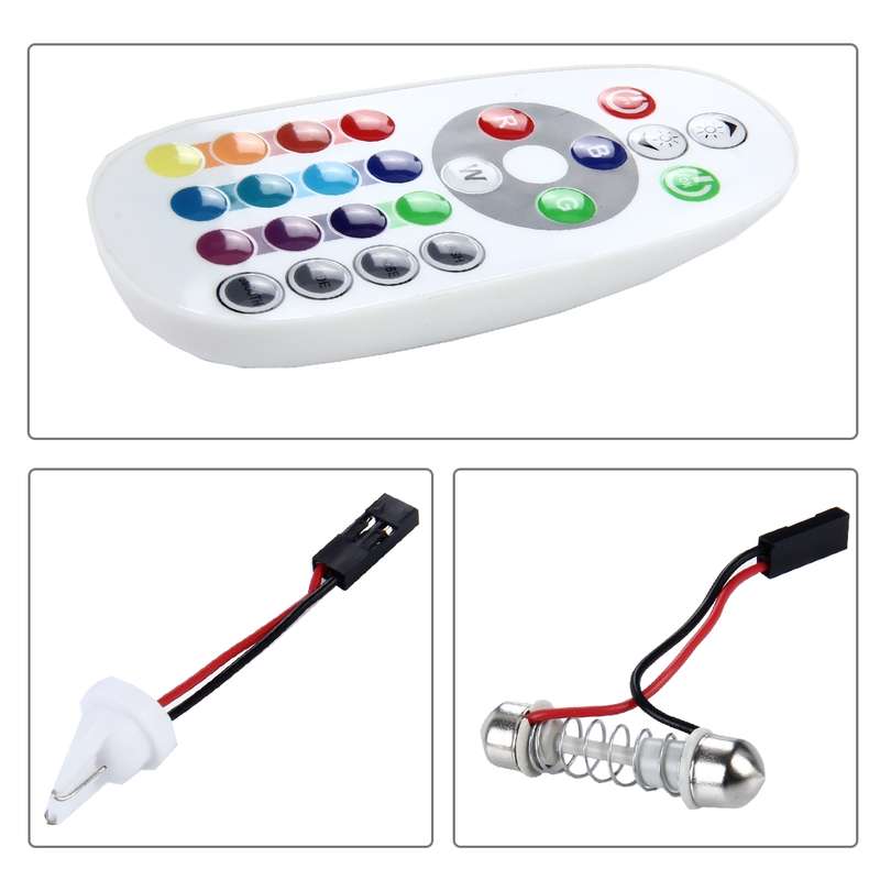 2 PCS 18W Auto Flash Strobe Fade Smooth Remote Controlled Colorful LED Roof Decorative Lamp with 36