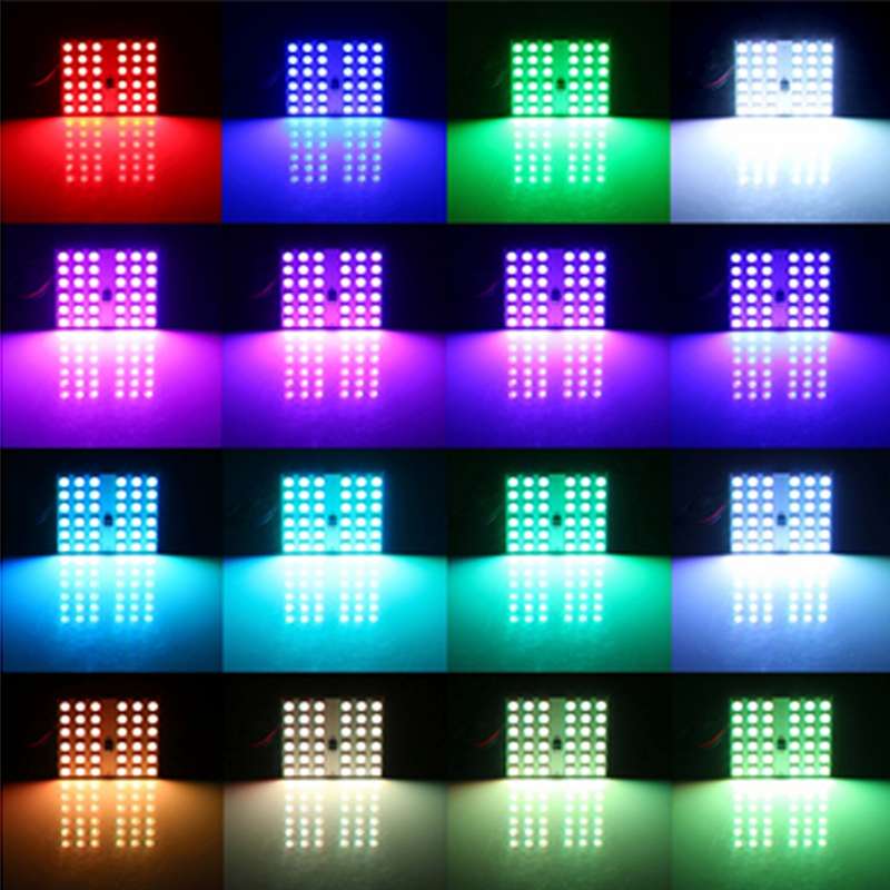 2 PCS 18W Auto Flash Strobe Fade Smooth Remote Controlled Colorful LED Roof Decorative Lamp with 36