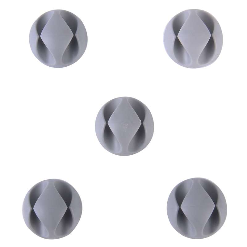 5 PCS Double Hole Cable Clips, Cable Management System and Cord Organizer Solution(Black)