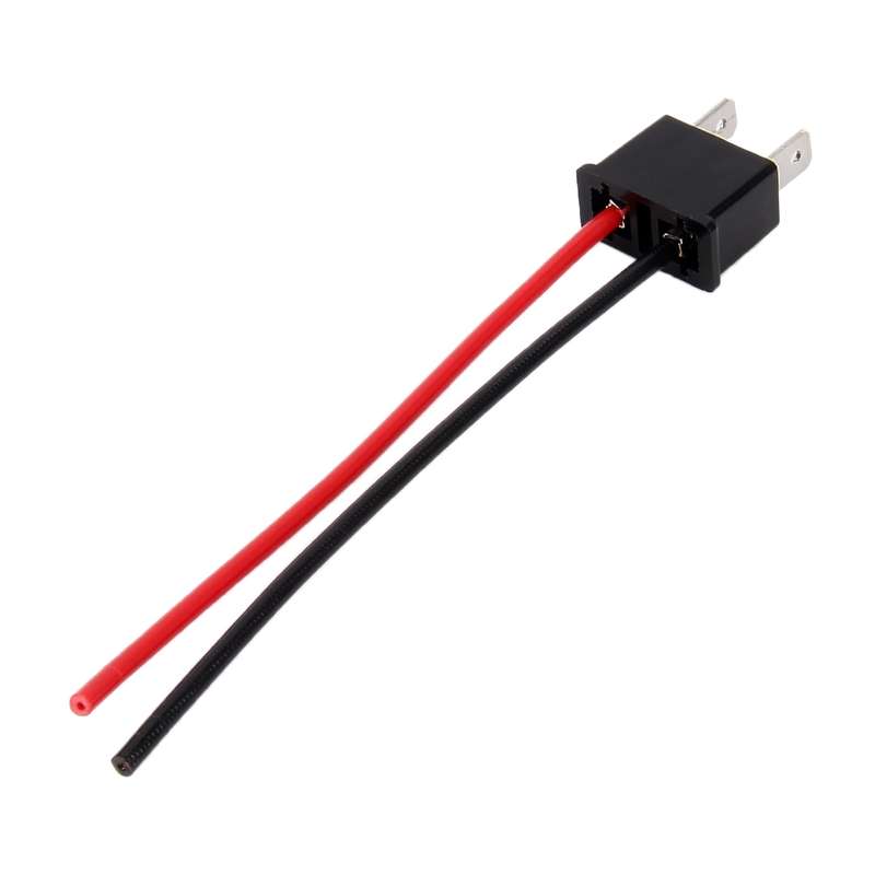 1 Pair H7 Bulb Holder Base Male Socket with Wire