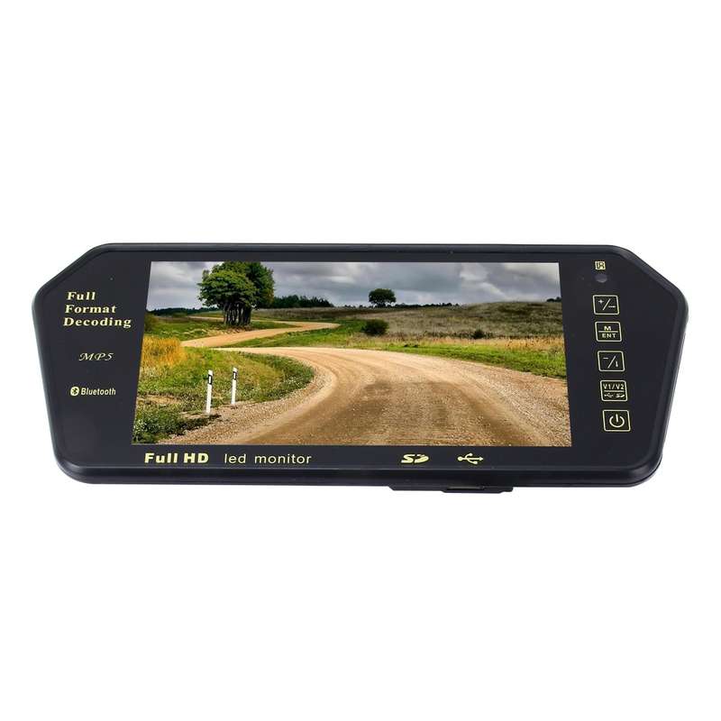 7 inch 480*234 Rear View TFT-LCD Color Car Monitor with Bluetooth MP5 Player, Support Reverse Automa