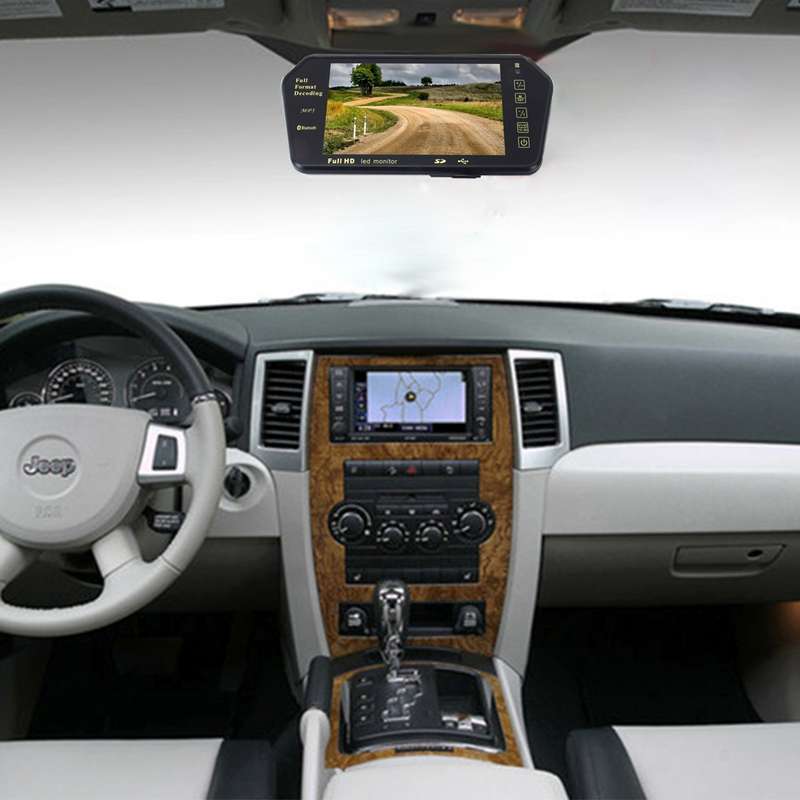7 inch 480*234 Rear View TFT-LCD Color Car Monitor with Bluetooth MP5 Player, Support Reverse Automa