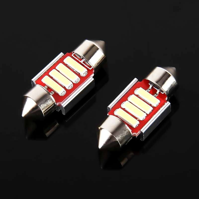 2 PCS 2W 100 LM 6000K 31MM 4 SMD-7020 LEDs Bicuspid Port Decoding Car Dome Lamp LED Reading Light, D