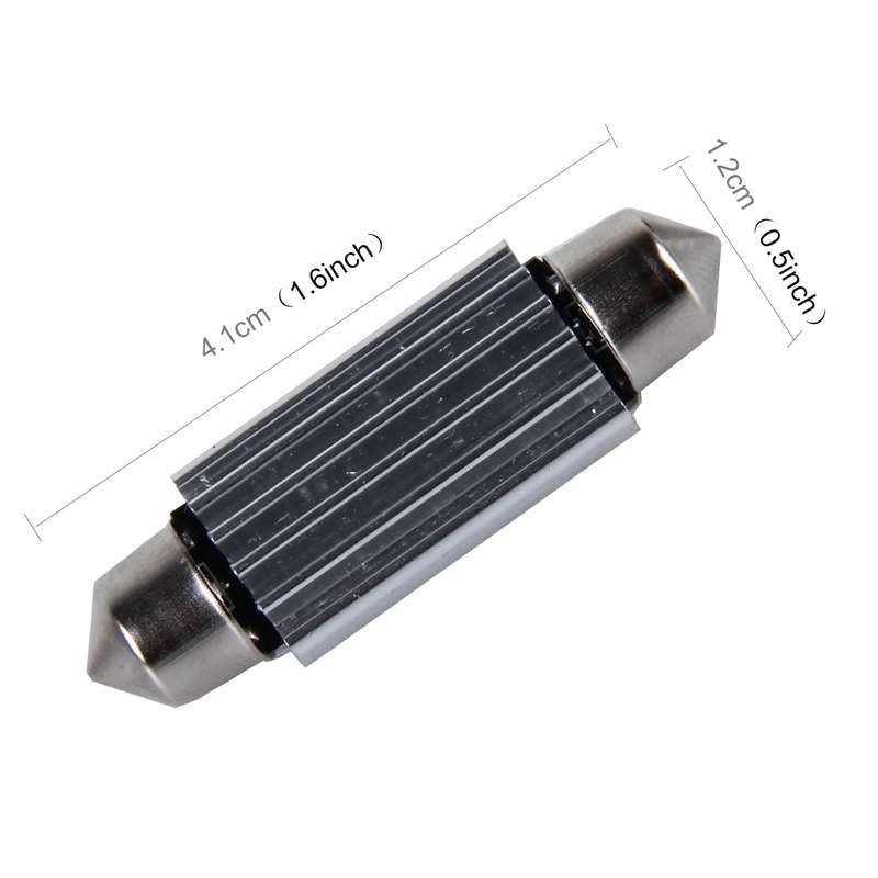 2 PCS 2W 100 LM 6000K 41MM 6 SMD-7020 LEDs Bicuspid Port Decoding Car Dome Lamp LED Reading Light, D