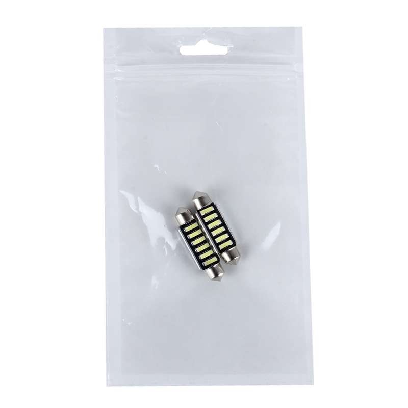 2 PCS 2W 100 LM 6000K 41MM 6 SMD-7020 LEDs Bicuspid Port Decoding Car Dome Lamp LED Reading Light, D